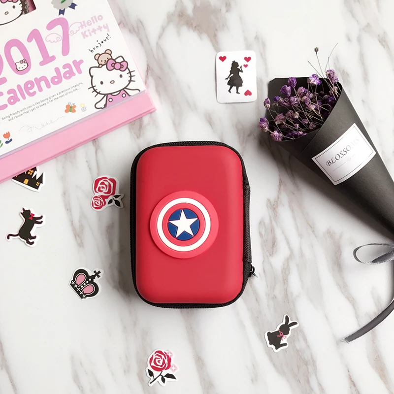 RACAHOO Mini Cartoon Earphone Storage Bag Case For Headphone Key Coin Hard Holder Box Carrying Hard Hold Memory Card Ear Pads15