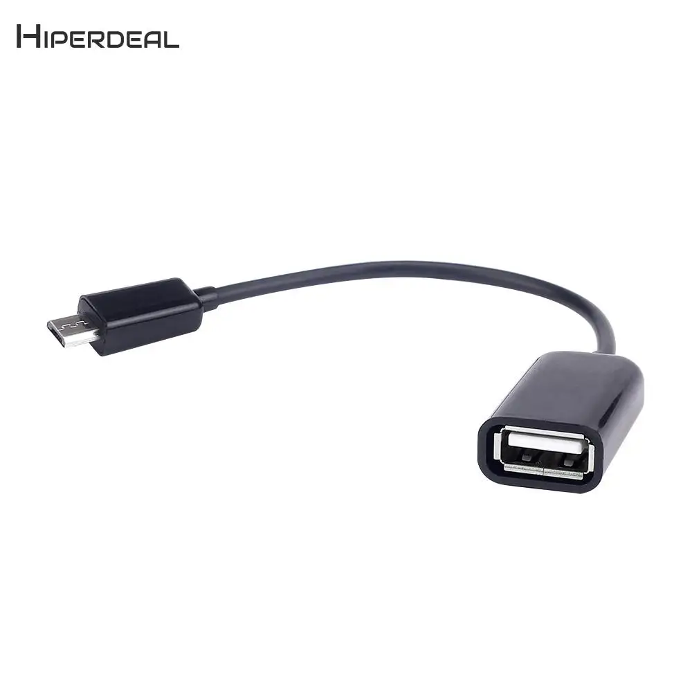 HIPERDEAL Модный маленький адаптер Micro USB к USB 2,0 хост OTG Кабель-адаптер Черный цвет Удлинительный кабель NY21