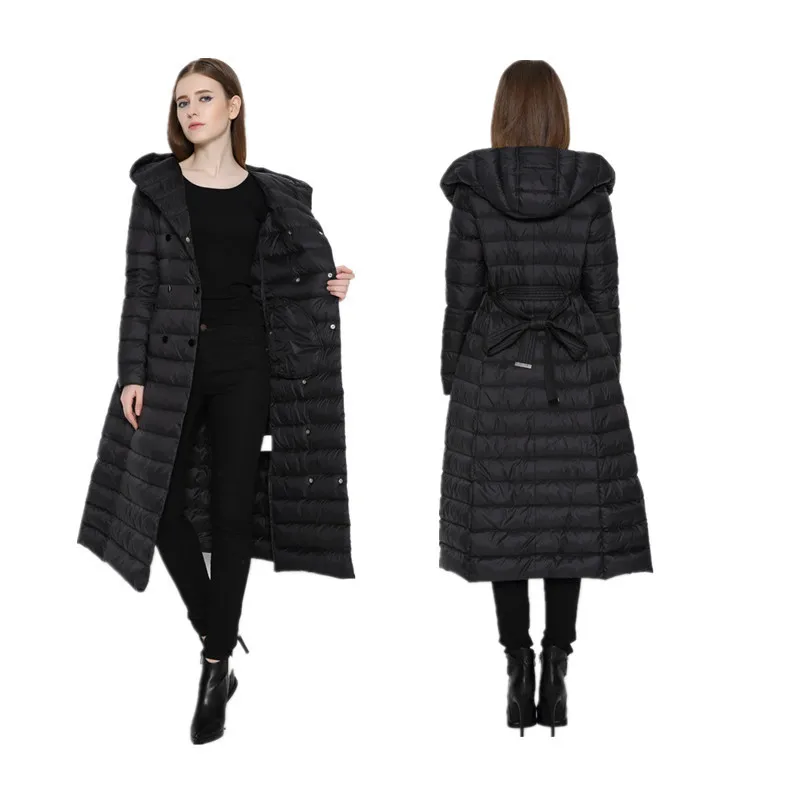 

Winter jacket Woman Outerwear Slim Hooded Down Jacket Woman's Warm Down Coat Women Ultra Light Jackets White Duck Down Parkas