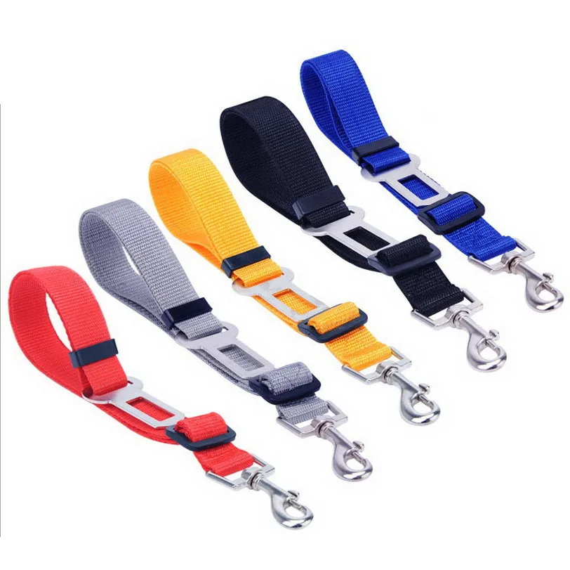 8 Colors Pet Cat Dog Safety Belts Pet Leads Leash Car Vehicle Seat Belt Heavy Duty Adjustable