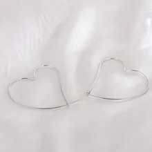 Модные серьги-гвоздики шарма сердца Серьги Подвески женское, Стерлинговое Серебро 925 ювелирные изделия серьги Подарки для женщин bricos