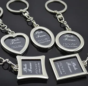

Free Shipping Mini Creative Metal Alloy Insert Photo Picture Frame Keyring Love Heart Keychain Creative Gift 6 Styles Wholesale