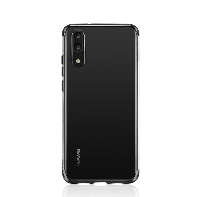 Силиконовый чехол-бампер с покрытием P20 Lite для huawei P20 P20 Lite Pro, мягкий силиконовый прозрачный чехол из ТПУ для huawei P 20 - Цвет: Black