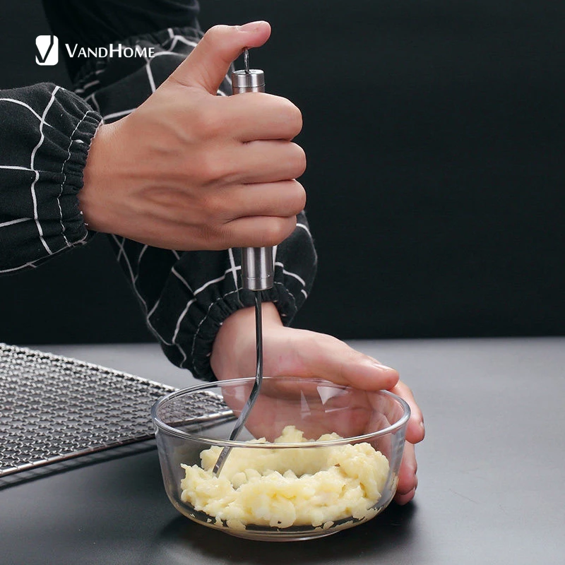 

VandHome Stainless Steel Potato Masher Manual Mashed Potato Tools Kitchen Potato Ricer With Plastic Handle Fruit Vegetable Tools
