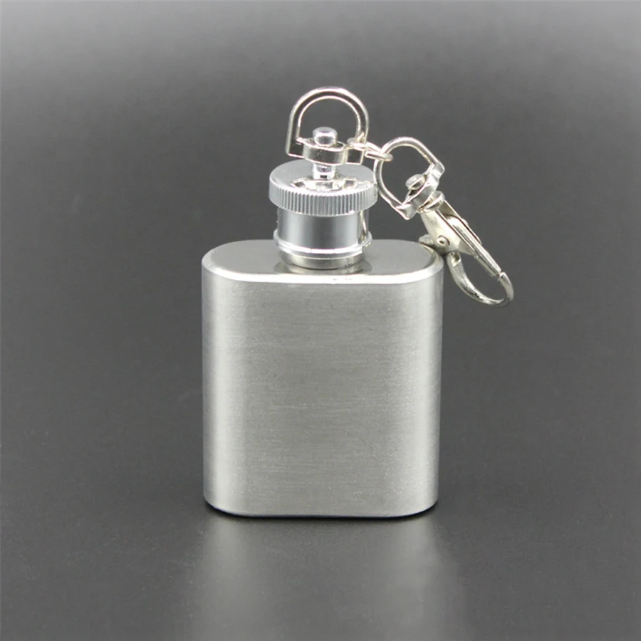 2  HIBOUR Mini Hip Flask Quality Stainless Steel Laser Welding 1 Ounce Flasks Outdoor Sports Portable for Whiskey Flasks