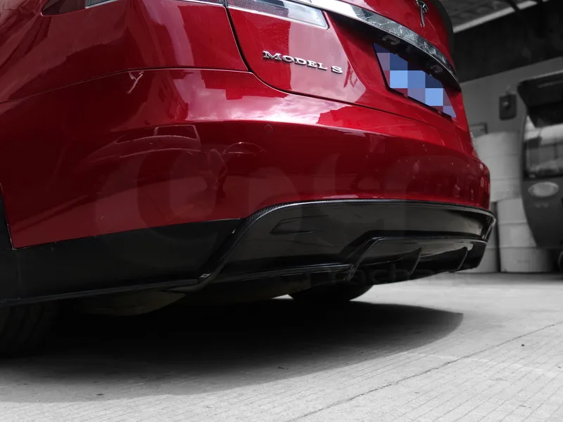 2012-2015 Tesla Model S Revozport R-Zentric Style Rear Diffuser CF (11)