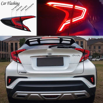 

2PCS Tail Lights For Toyota CH-R C-HR CHR 2016 2017 2018 2019 Led Tail Lights Fog lamp Rear Lamp DRL+Brake+Park+Signal lights