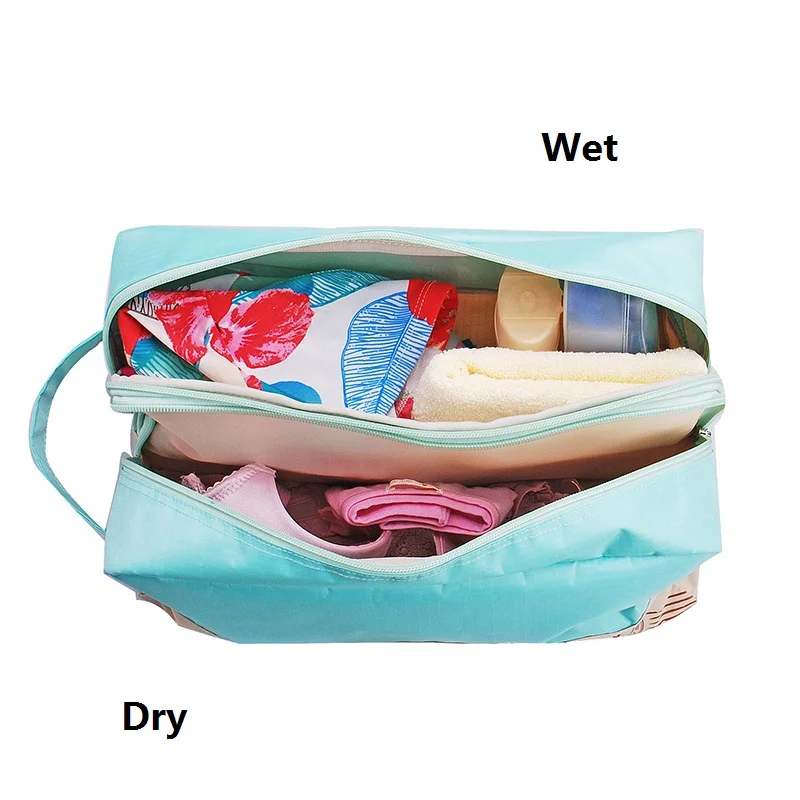 Влажной и сухой отсек путешествовать сумка для туалетных принадлежностей пляжная сумка купальники сумка для хранения 25*15*14 см