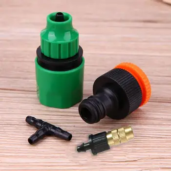 

Outdoor Garden Misting Cooling System Fitting 4/7mm Hose 10pcs Nozzles Kit