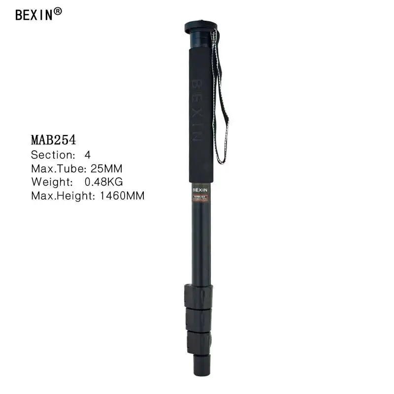 

Best selling easy to carry aluminum 5 sections 25mm tube tripod monopod