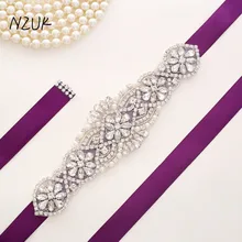 Жемчуг пояс невесты серебряные стразы ремешок для свадебного платья Лента Свадебная со стразами для свадебного украшения Y158S