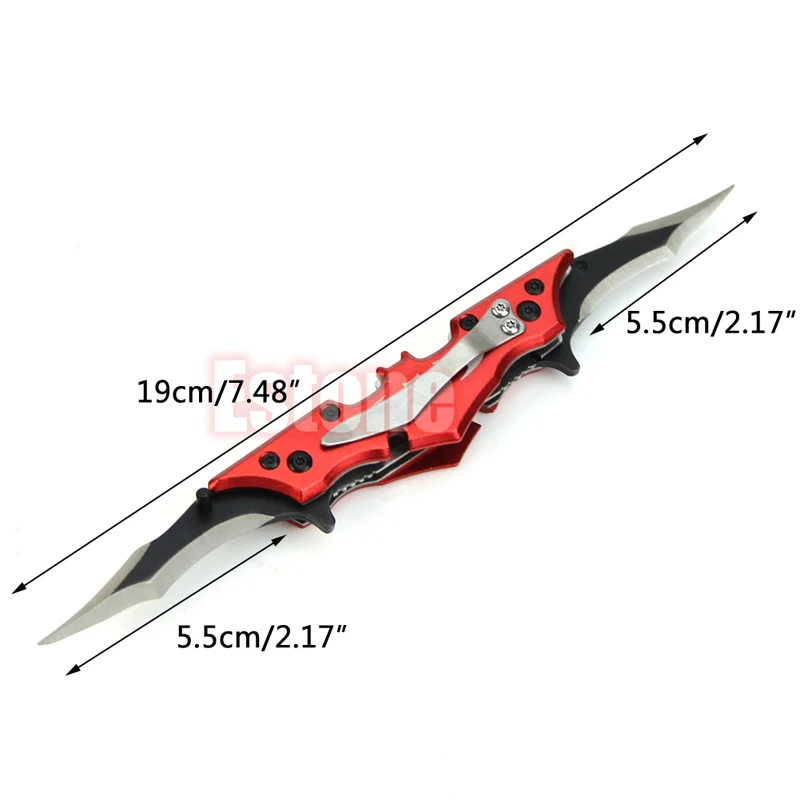 Модный Черный Уличный складной нож с двумя лезвиями Бэтмен, инструмент для Темного рыцаря, высокое качество