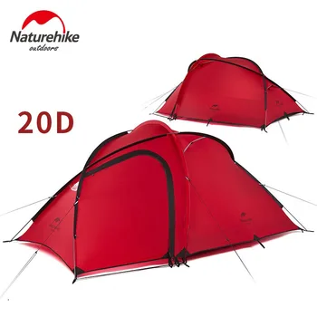 

Naturehike Hiby Family Tent 20D Silicone Fabric Waterproof Double-Layer 3 Person 4 Season Camping Tent One Room One Hall