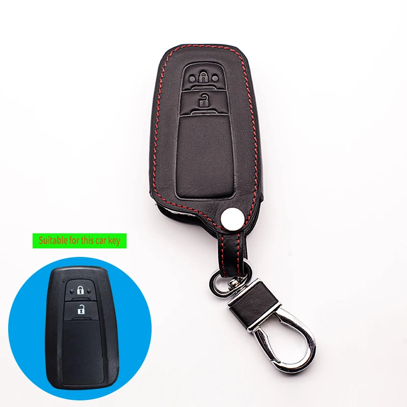 Car leather key cover Key cases for Toyota CHR C HR 2017 Prius 2