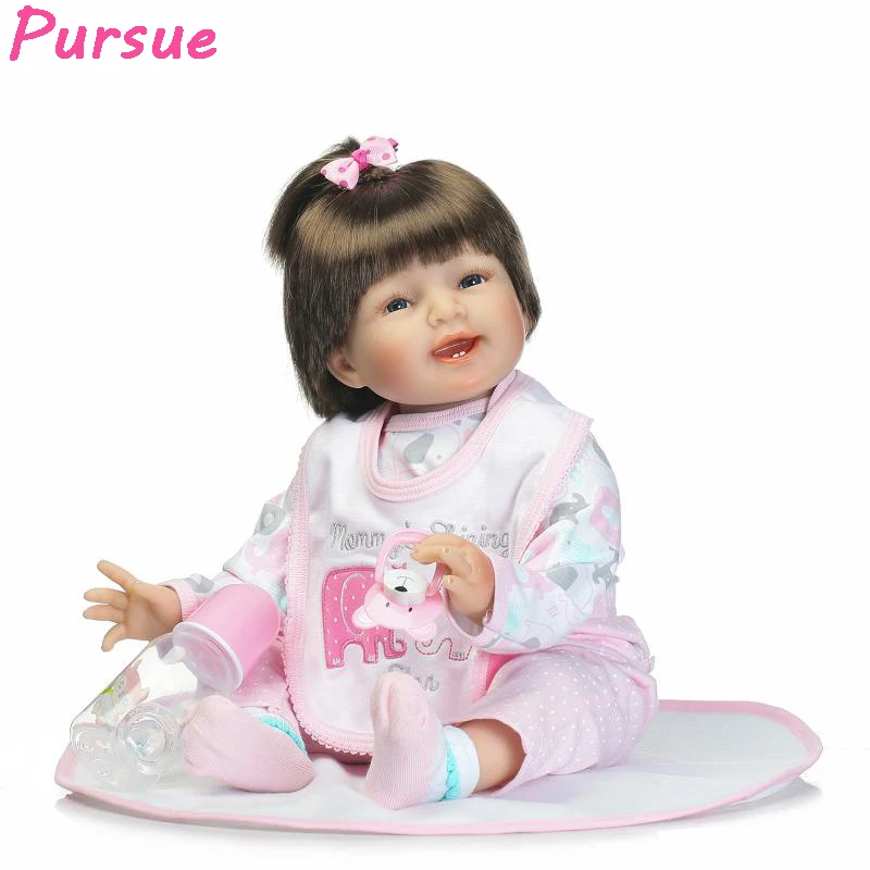 

Pursue 55cm Lifelike Realistic Newborn Reborn Toddler Baby Dolls Toys for Children Girls Boys for Sale boneca american girl Doll