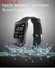 Smartch запястье TK002 водонепроницаемый IP67 умный Браслет Bluetooth 4.0 SMS напоминание здоровый Heart Rate браслет для IOS Android