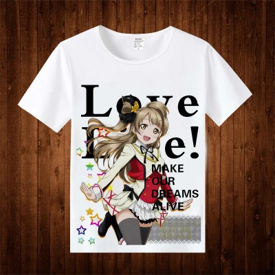 Аниме Lovelive Котори минами Ядзава Нико Тодзио Нозоми Косплэй футболка лето хлопок
