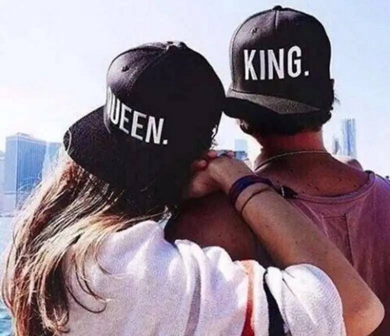 Кепка в стиле хип хоп с принтом и надписью KING QUEEN|hop cap|baseball capbaseball cap fashion |