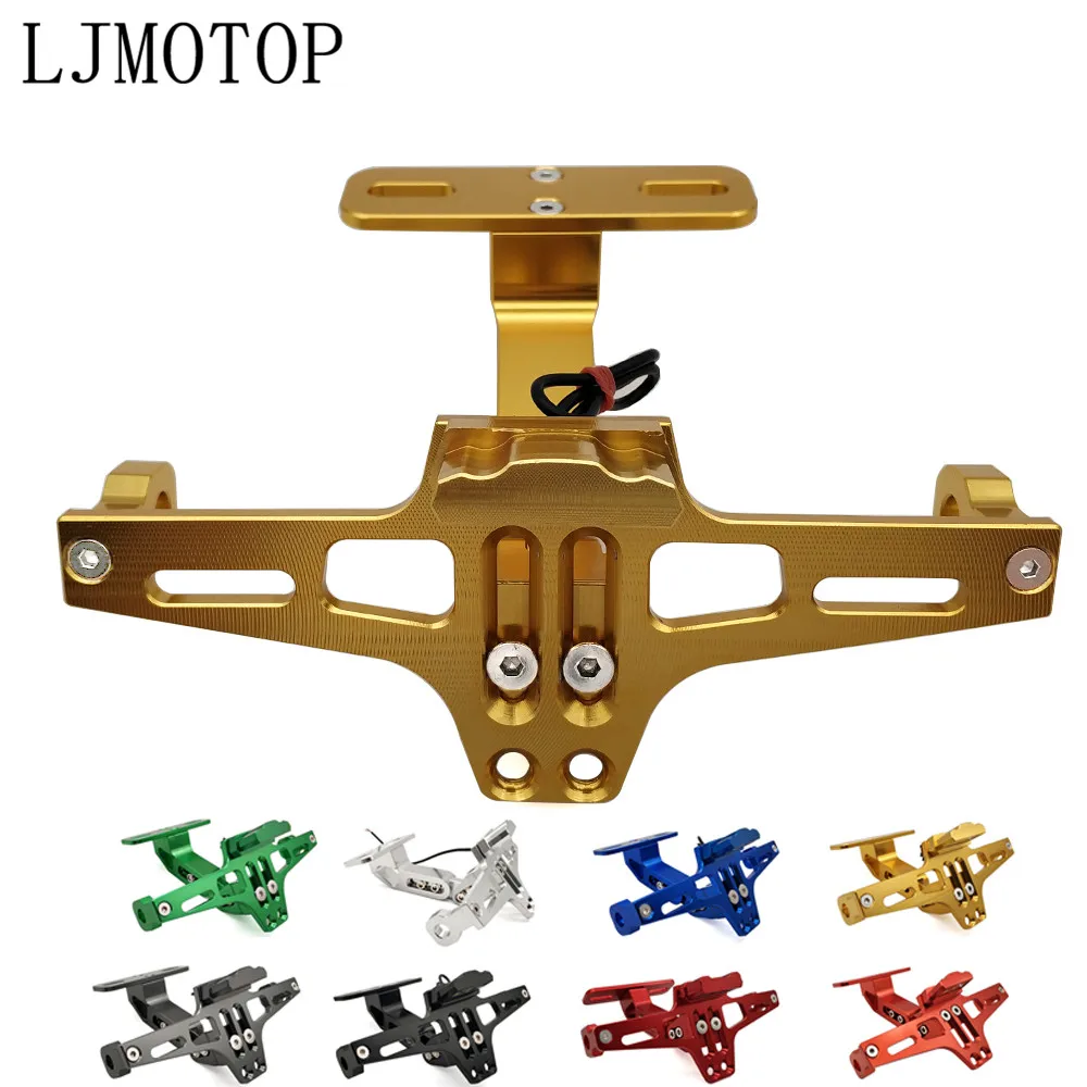 CNC Motorcycle License Plate Frame Holder Bracket &amp LED For HONDA CRM250R CRF250L CRF250M CRF1000L CRF 250L 250M Accessories |