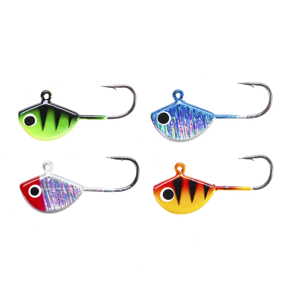 Seanlure Glow Back Fry Jig Kit 4pcs 2.5cm 2.3g Ice Fishing Lure Ice Jig