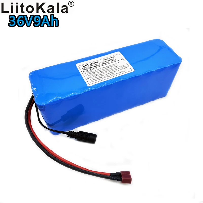 

LiitoKala 36v 9ah lithium battery pack 18650 lithium ion 42V 9000mAh rechargeable battery 10s3p large capacity bms bicycle
