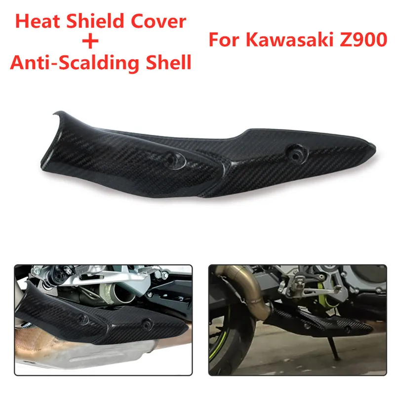

Motorcycle Exhaust System Middle Link Pipe Protector Heat Shield Cover Guard Anti-Scalding Shell for Kawasaki Z900 2017-2019