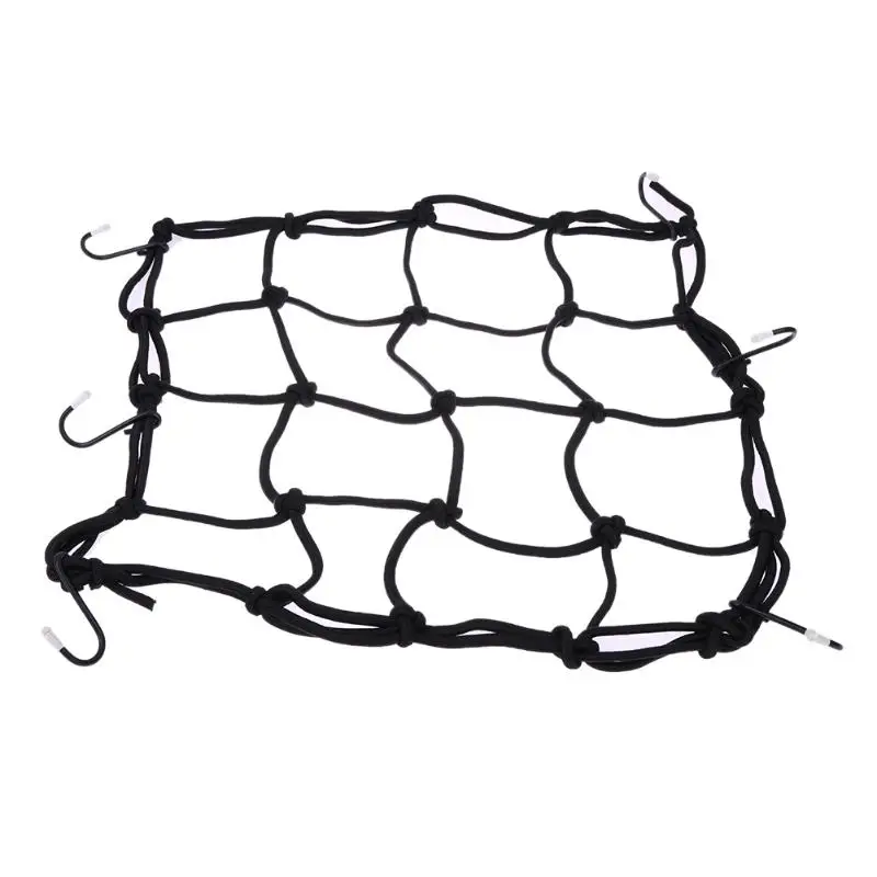 30*30cm Motorcycle 6 Hooks Hold Down Helmet Luggage Mesh Net Bungee For Motorbike Scooter Moped And Quad Bike