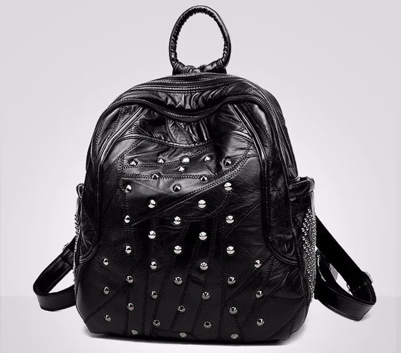 Женский рюкзак, женский рюкзак, sac a dos femme, сумка-рюкзак для путешествий с заклепками, рюкзак для спины, школьный рюкзак, сумки для девочек-подростков