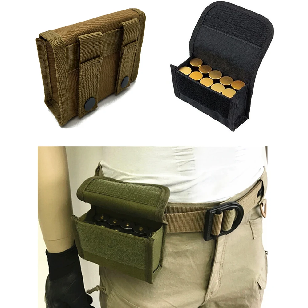 Тактический 10 Круглый держатель для перезагрузки Shotshell Molle Чехол 12 калибра/20 г