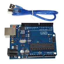 UNO R3 Board 328 p 16u2 avec câble USB gratuit UNO R3 avec Kit de démarrage de câble(China)