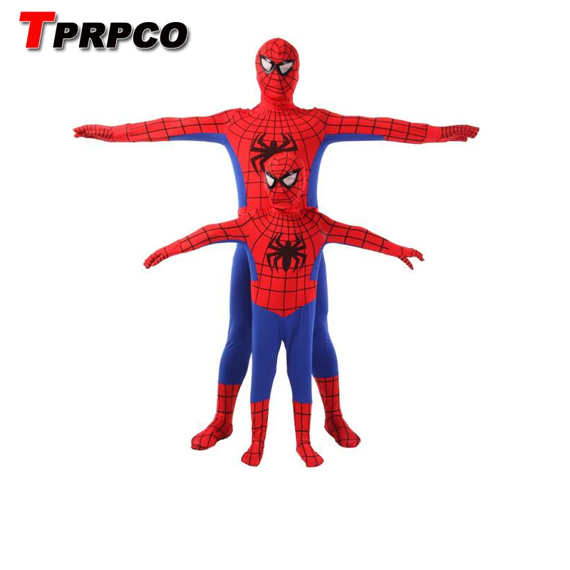 

TPRPCO Red Black Spiderman Costume Spider Man Suit Spider-man Costumes Adults Children Kids Spider-Man Cosplay Clothing