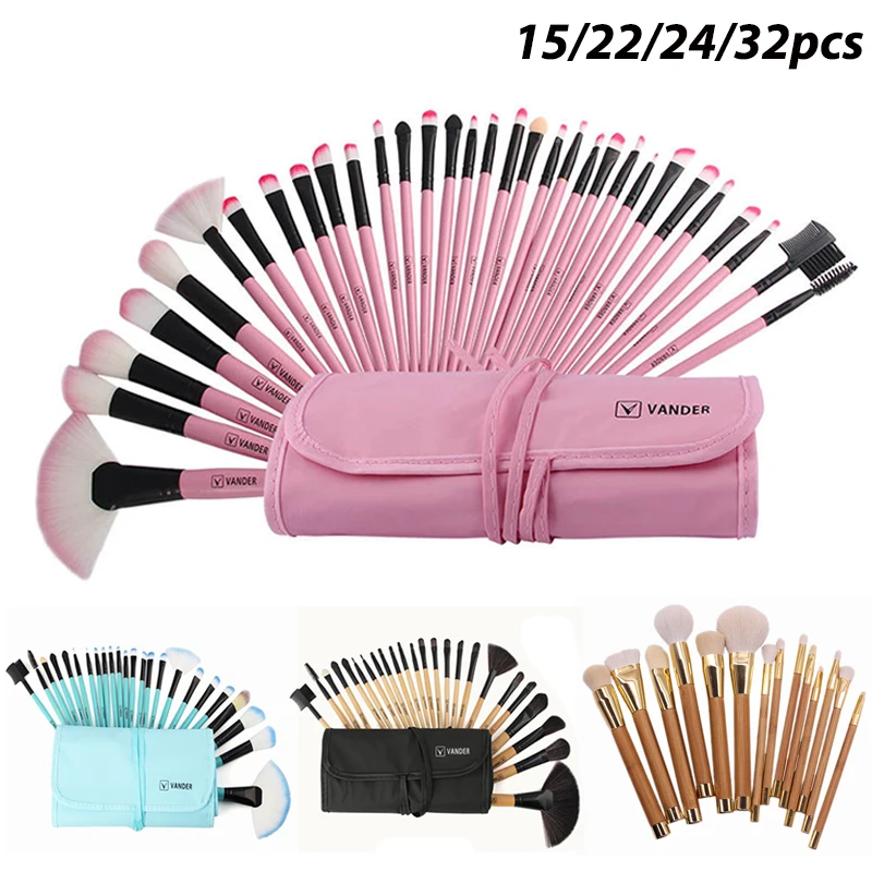 Vanderlife Professional 22/24/32pcs Makeup Brushes Eye Shadow Lip Brush with Bag Synthetic Hair pinceaux maquiagem