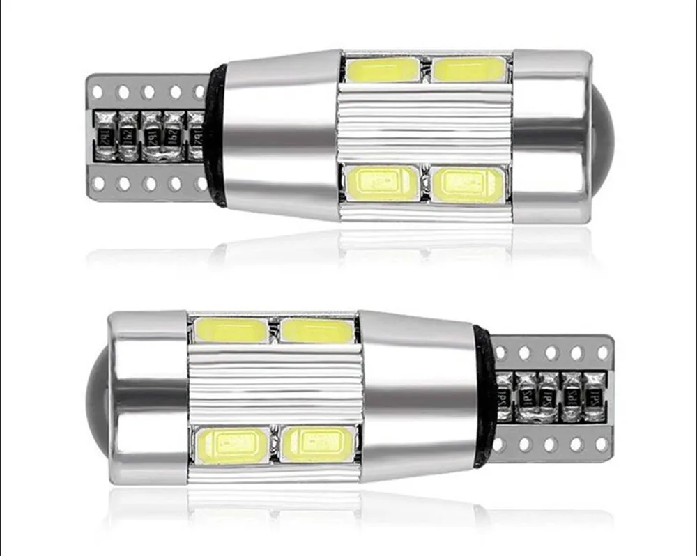 4 X T10 W5W светодиодный светильник 10SMD CANBUS OBC без ошибок 501 dash автомобильный для