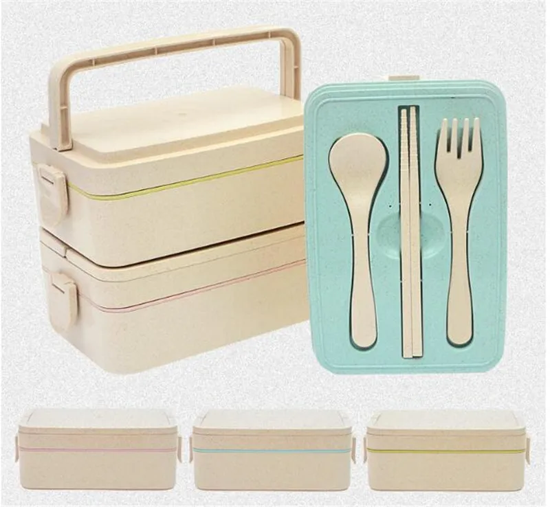 Bento коробка для завтрака пригодная для использования в микроволновке для детей один слой Jananese стиль контейнер для пищи с подогревом 2 слоя s 3 слоя s ланчбокс для взрослых