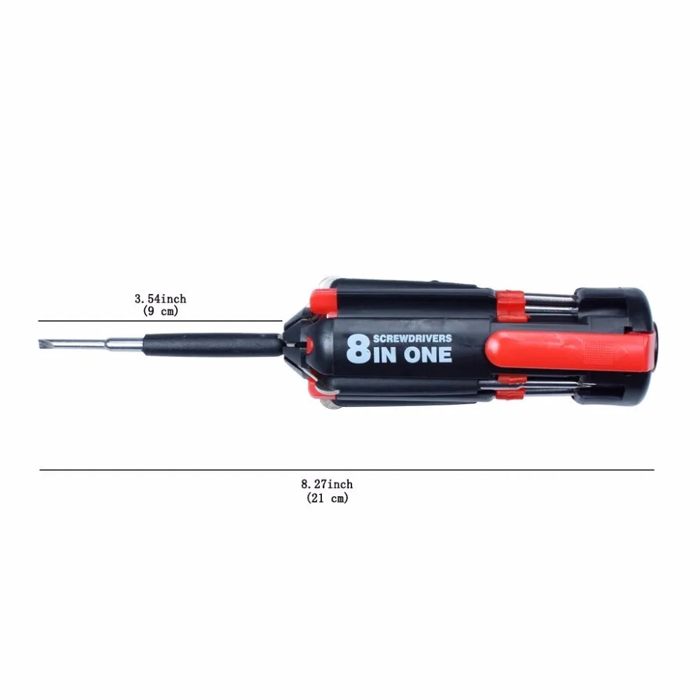 OUTIL MULTIFONCTION - TOURNEVIS 6 TETES + TORCHE