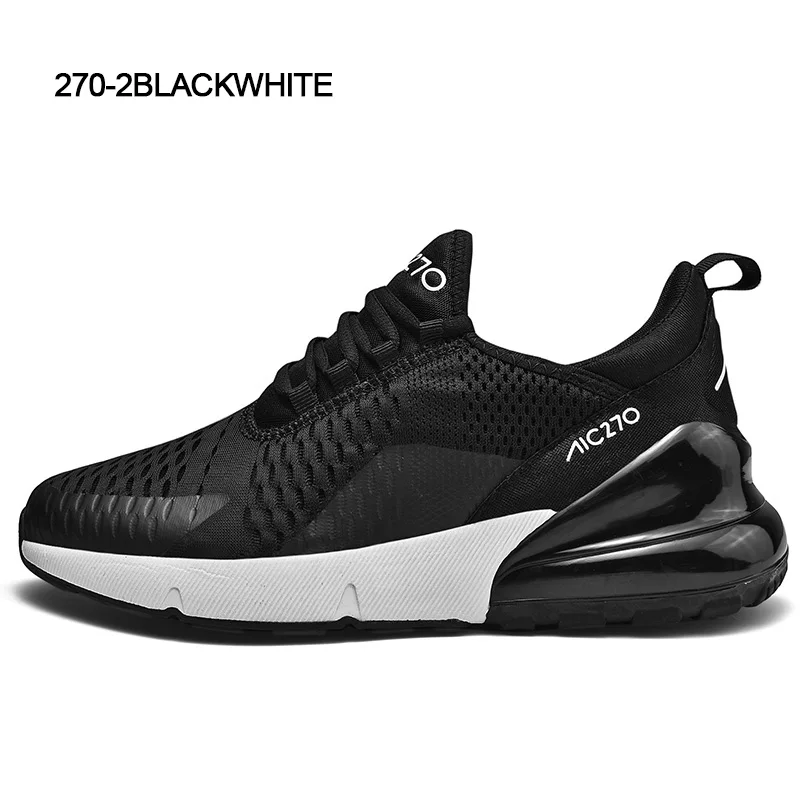 270-2Blackwhite Фирменный дизайн,, новые мужские кроссовки, модные, дышащие, на воздушной подушке, мужская повседневная обувь, Wo, мужские кроссовки, Zapatos De Hombre - Цвет: 270-2Blackwhite