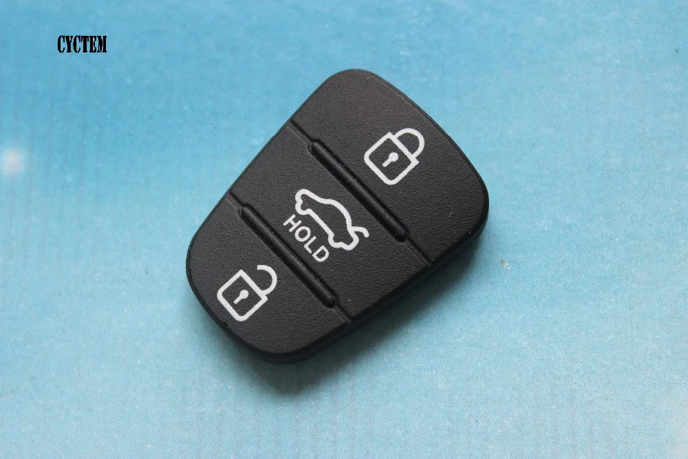 CYCTEM Rubber Button Pad Fit For Hyundai Solaris Accent Tucson l30 Kia Rio Ceed Flip Remote Car Key Shell | Автомобили и