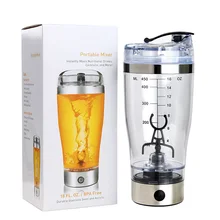 450 ml/16 Unze Automatische wasserflasche kaffee saft mixer elektrische shaker bpa frei entsafter watercup mit skala tragbaren mixer