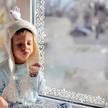 2 шт. цветок стена из виноградных лоз наклейки Рождество Наклейка Съемный ПВХ кухня ванная комната окно Украшение Стены Декор для детской комнаты