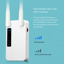 1200Mbps WiFi Repeater Booster Range Extender with 2 5dBi Antennas