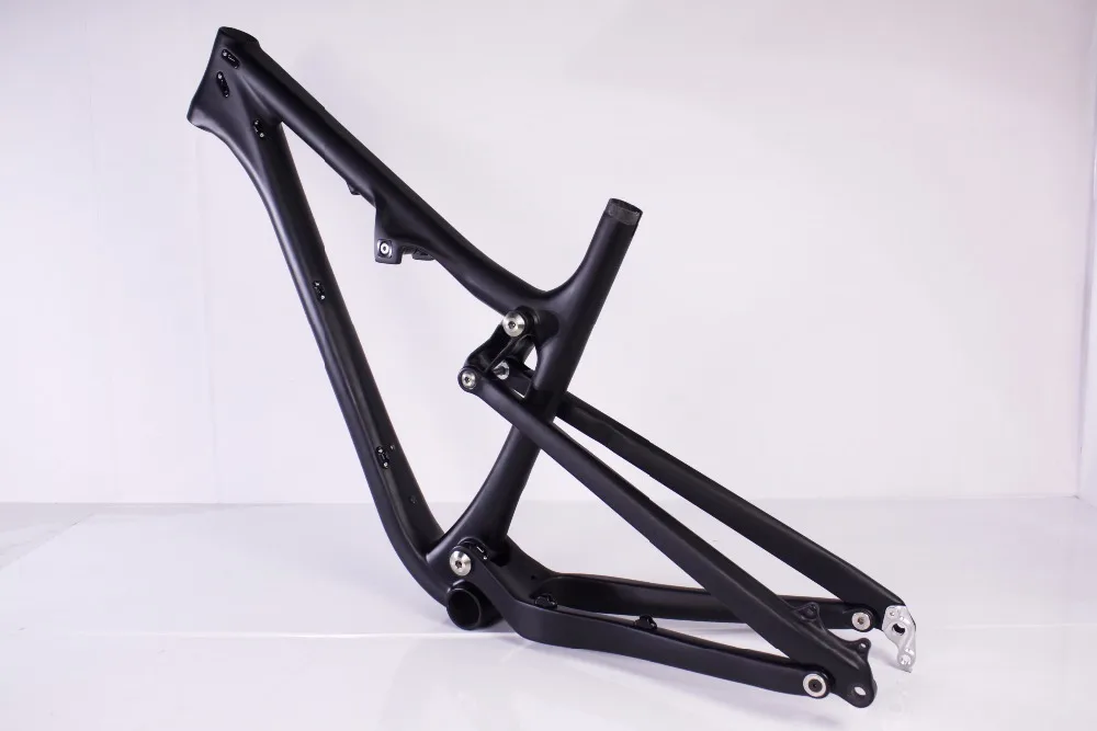Top Mountain Bike Carbon Frame 27.5er Full Suspension Frame Carbon Fiber Toray T800 BB92 System Thru Axle Tapered Bicycle Frame Di2 2