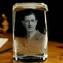 Офисный дом лучший подарок Ограниченная серия Искусство Декор 3D де Голль Хрустальное украшение изображения