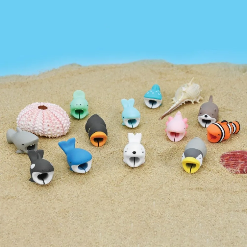 

Cable Bite Bites Protector Animal for Iphone cable Winder Phone holder Accessory chompers rabbit dog cat doll model funny 1 pcs