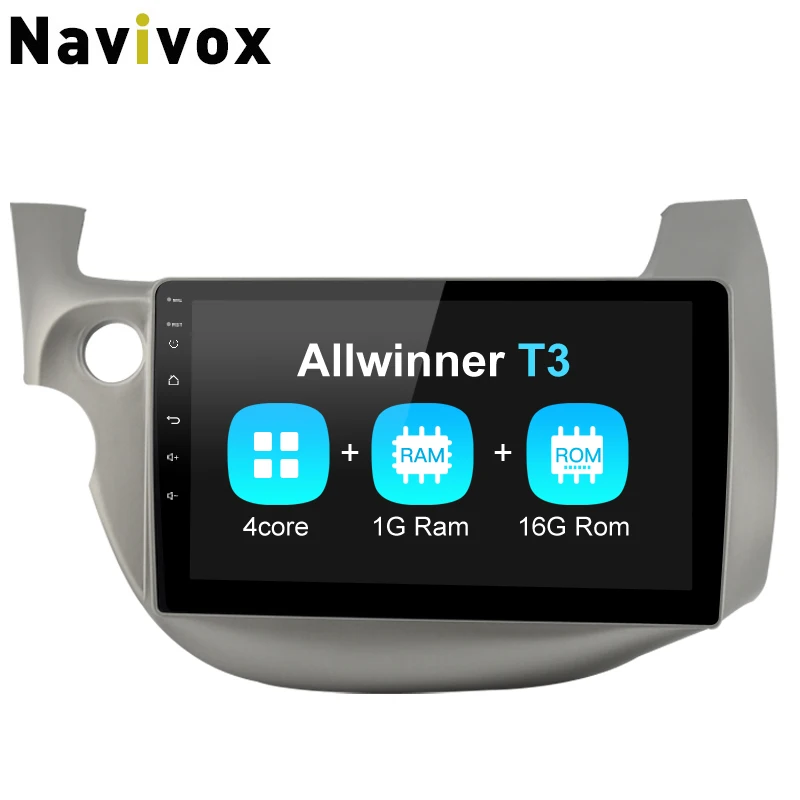 

Navivox Car radio playe android multimedia GPS for HONDA FIT JAZZ 2007 2008 2009 2010 2012 Android 7.1 RAM 1G ROM 16G (no dvd)