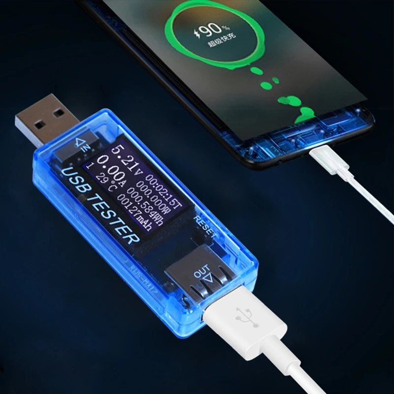 New High quality OOTDTY 8 in 1 LCD USB Current Voltage Detector Charger Capacity Tester Meter Power Bank