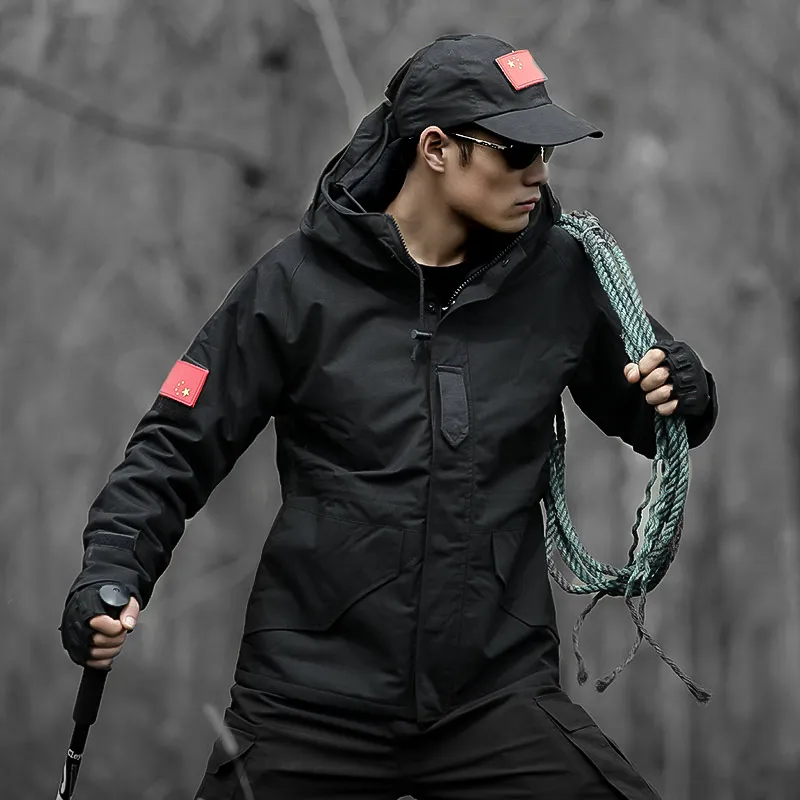 

Tactical Bomber Jacket Mens Black Winter Jacket Men Military Waterproof Men's Coat Men Outerwear Warm Windbreaker Jacket Men