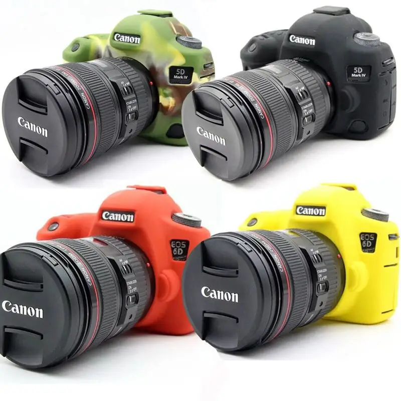 Приятный Sofe силиконовый резиновый защитный чехол для корпуса камеры Canon 6D Camouflage