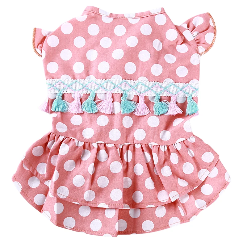 pink Собака для собак Одежда для собак S/M/Симпатичные мягкие сезон: весна–лето Щенок Кот платье небольшой товары для животных, собак аксессуары - Цвет: pink