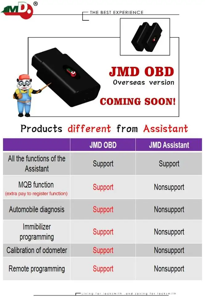 JMD OBD адаптер только для Handy Baby 2 используется для считывания ID48 данных для автомобилей Volkswagen JMD OBD отличается от JMD Assistant