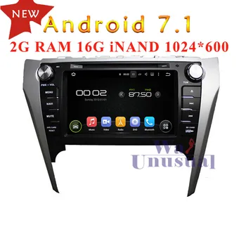 

WANUSUAL 8 Inch Quad Core 16G 2G RAM Android 7.1 Car Multimedia Player for Toyota Camry 2012 GPS Navigation with Wifi BT 3G Maps